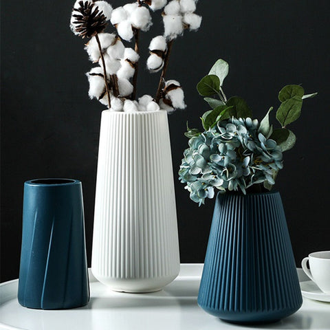 Morandi Plastic Vase Living