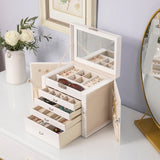 Large Dustproof Makeup Organizer Jewelry Box